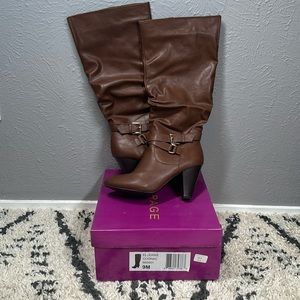 RAMPAGE Elleanie Cognac Boots Women's Size 9